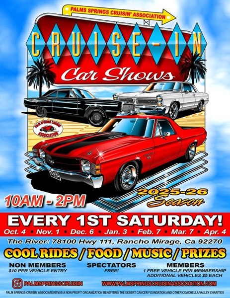 El Paseo Cruise-In Car Show Nights flyer 2025-2026 season